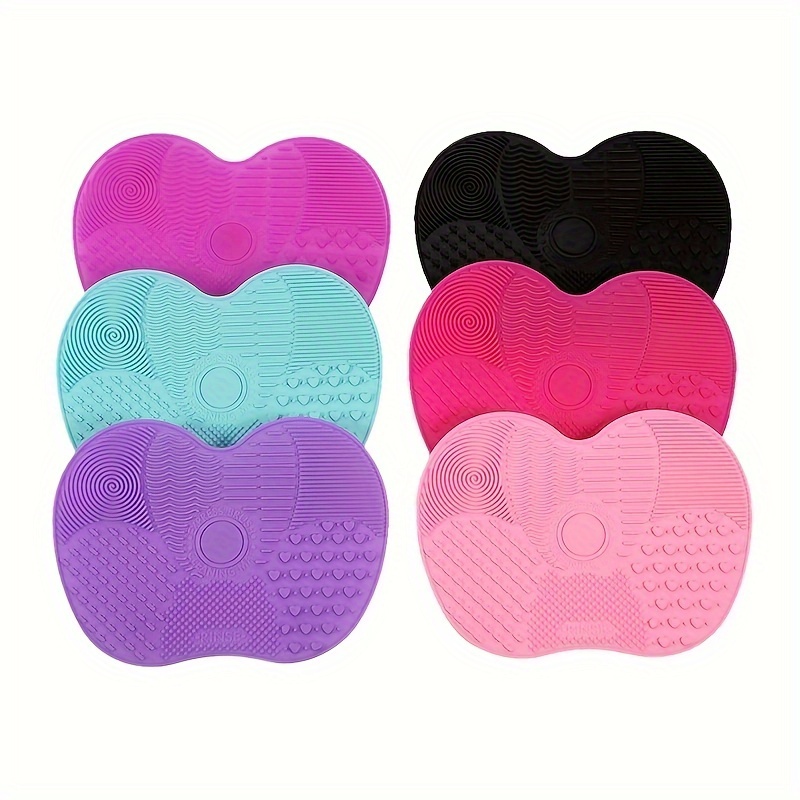 Makeup Brush Set - Silicone Apple-Shaped Makeup Brush Cleaning Mat