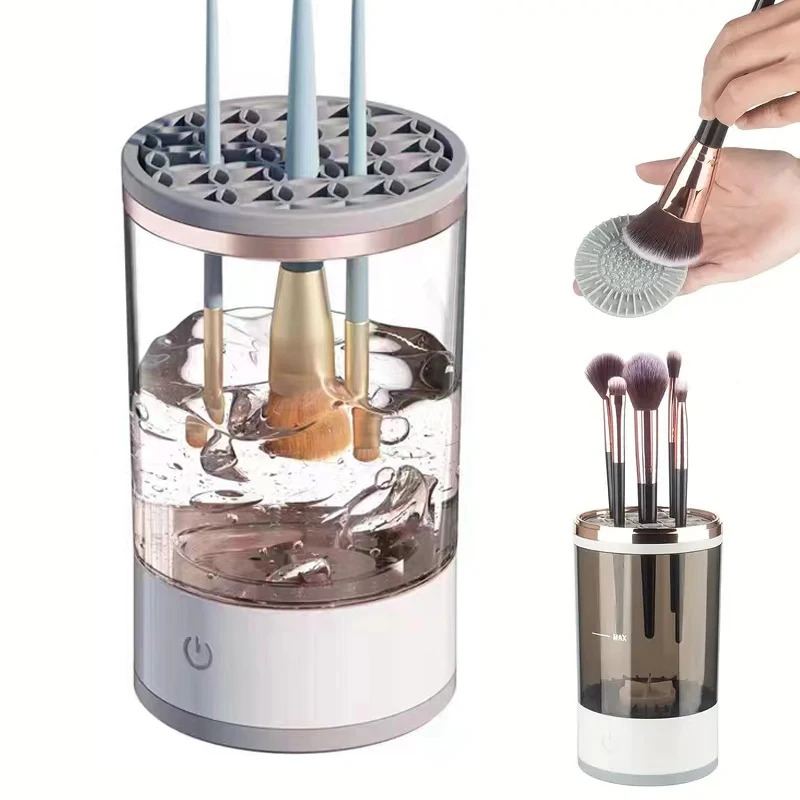 Makeup Brush Set - Automatic Electric Makeup Brush Cleaner USB