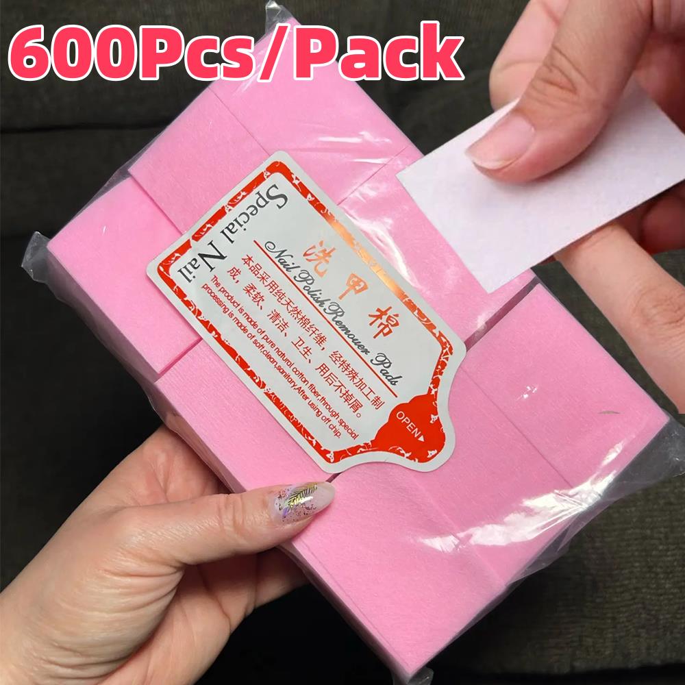 Beauty Makeup Remover - 600Pcs/Pack Lint-Free Cotton Pads Nail Polish