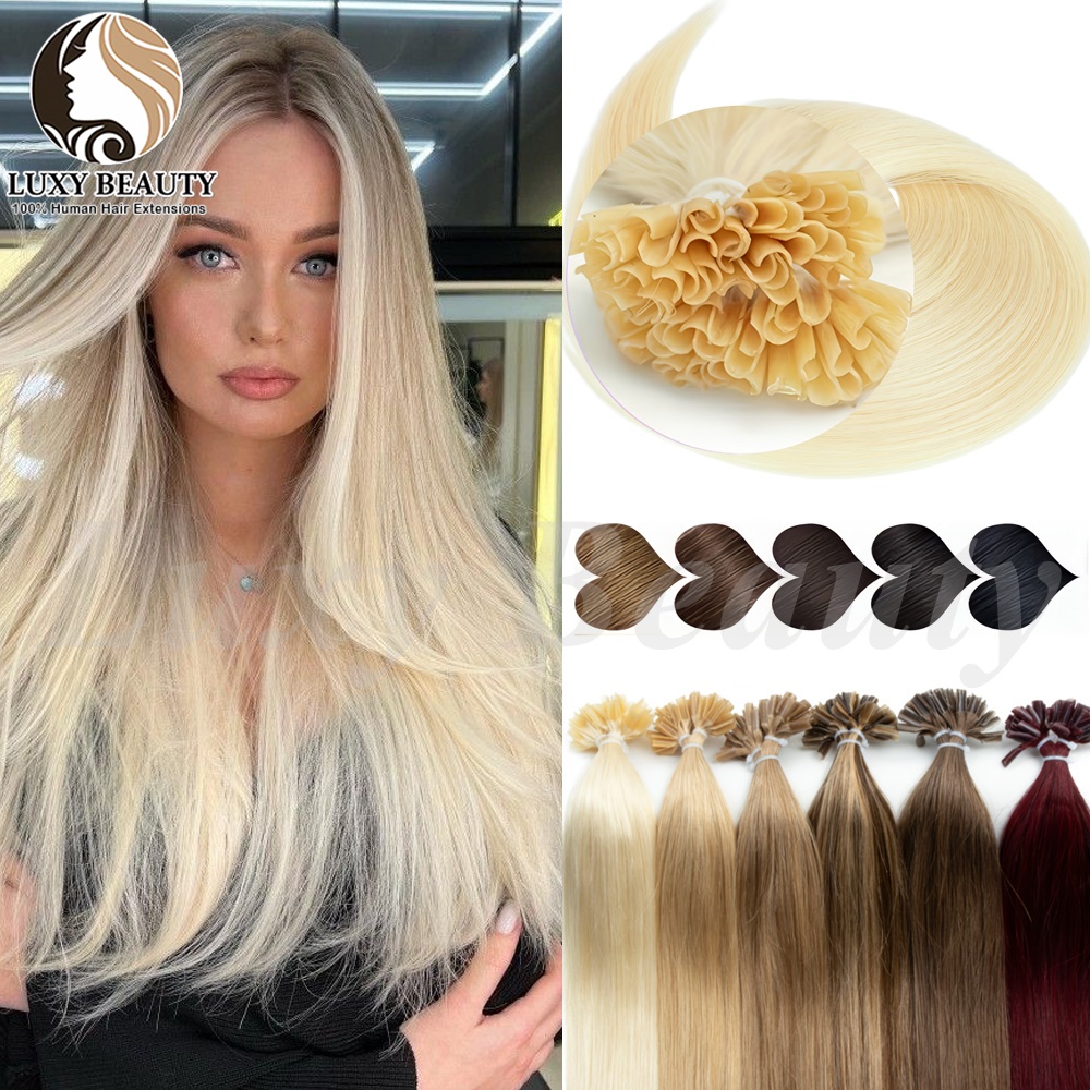 Pure Beauty Hair & Makeup - Blonde U Tip Hair Extensions Human