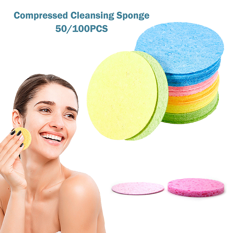 Makeup Beauty Ro - 50/100Pcs Compressed Natural Cellulose Facial Cleansing