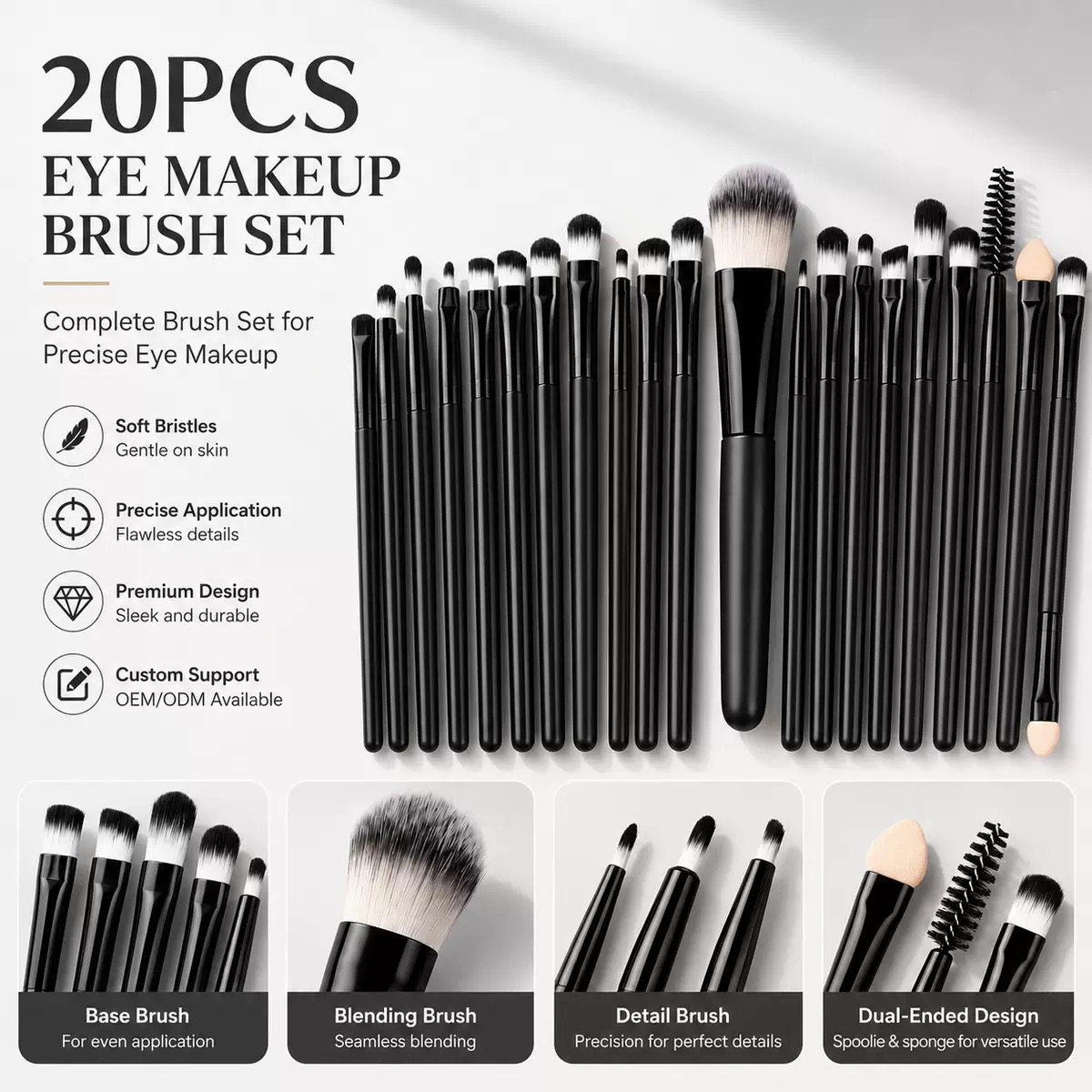 Makeup Beauty Ro - 20Pcs Professional Makeup Brushes Set Soft