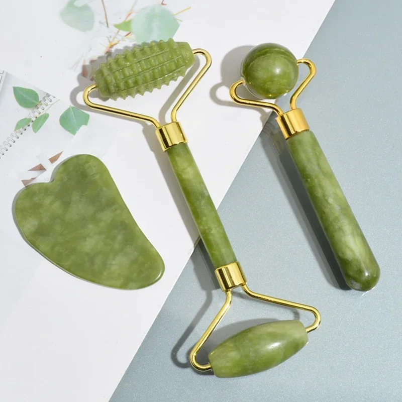 Jade Roller Gua Sha - Natural Jade Roller Face Gua Sha