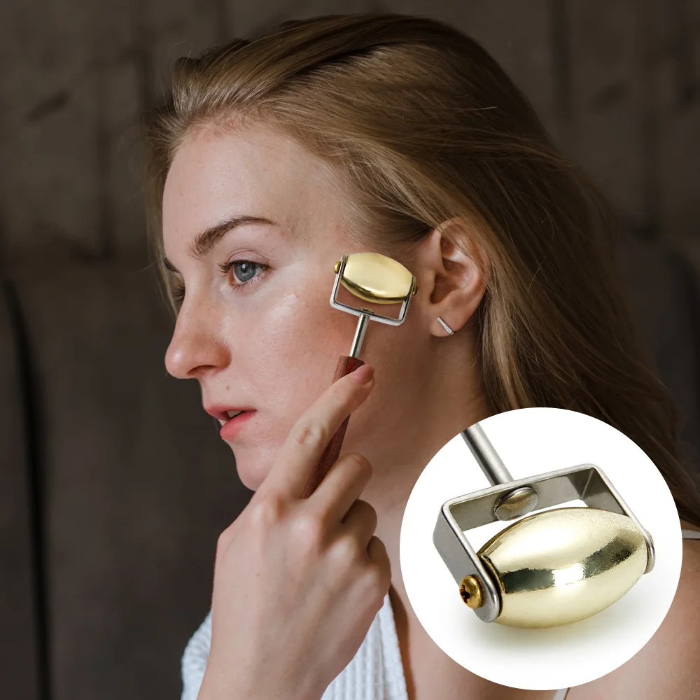 Jade Roller Gua Sha - Stainless Steel Pointed Roller Double Head