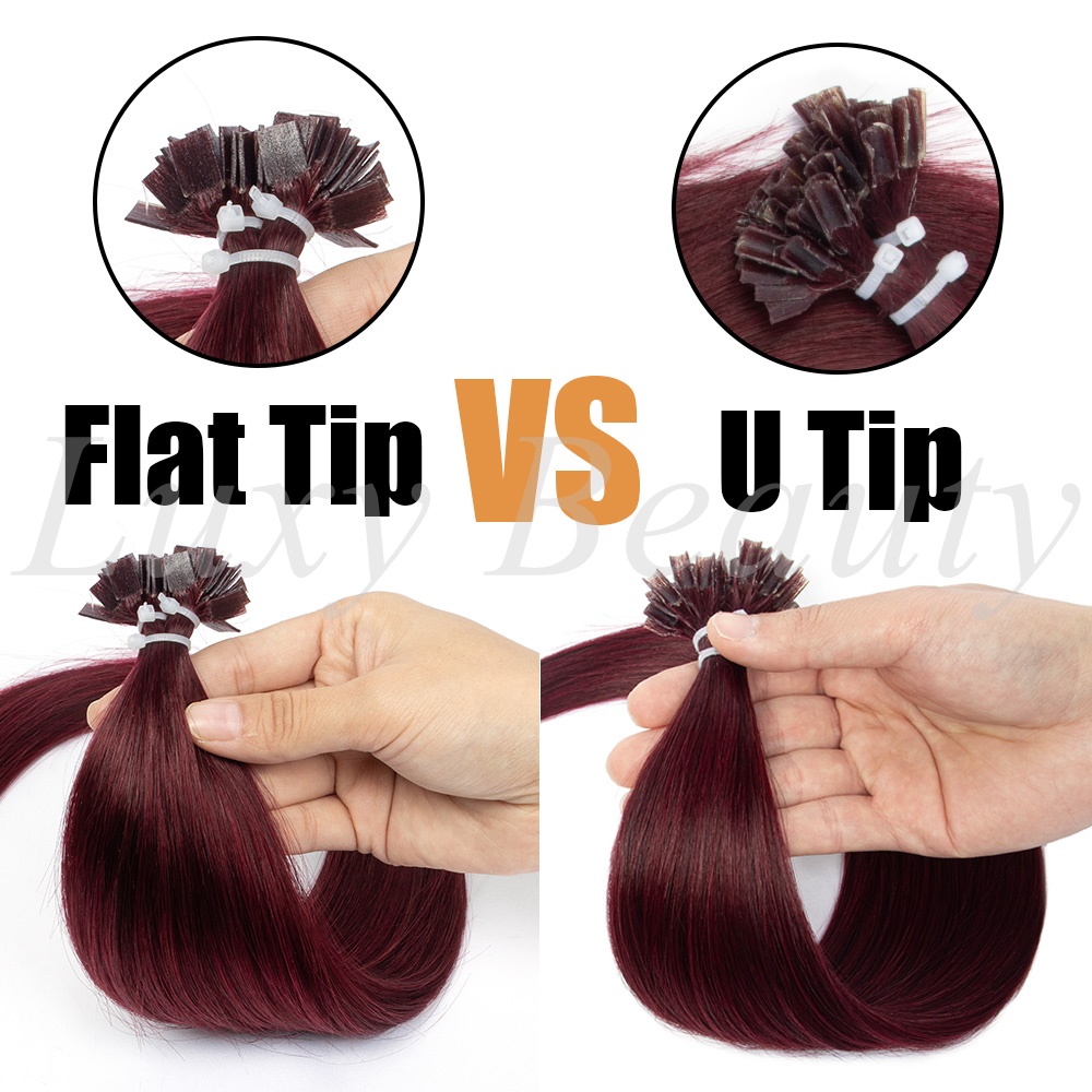Natural Burgundy U Tip Hair Ex - огляд і ціна Pure Beauty Hair & Makeup