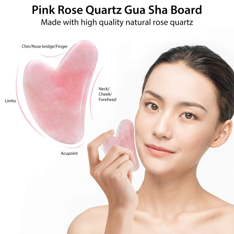 Natural Rose Quartz Jade Rolle - огляд і ціна Jade Roller Gua Sha