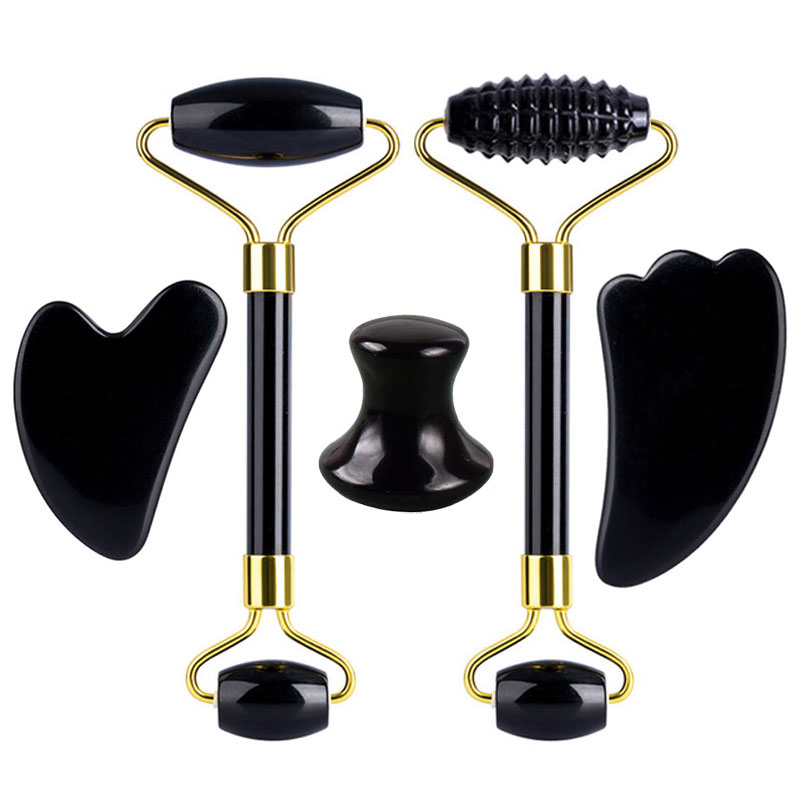 Natural Obsidian Face Massage  - огляд і ціна Jade Roller Gua Sha