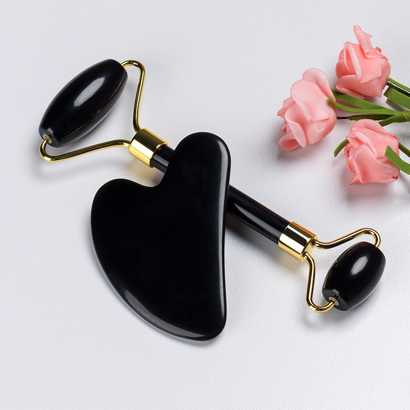 Natural Obsidian Face Massage  - огляд і ціна Jade Roller Gua Sha