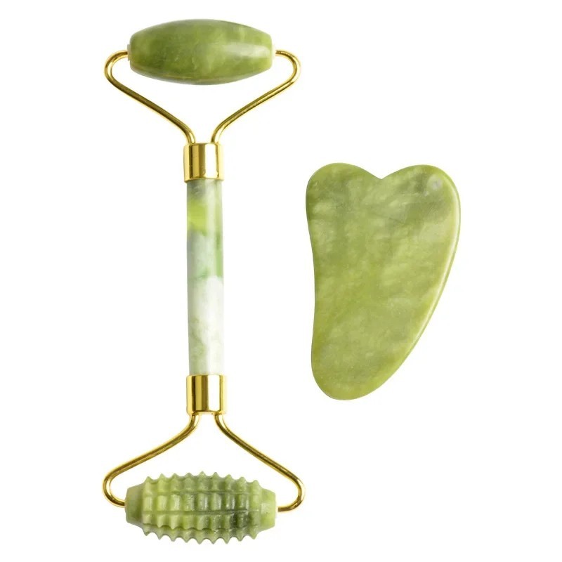 Facial Jade Massage Roller Set - огляд і ціна Jade Roller Gua Sha