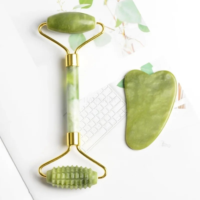 Facial Jade Massage Roller Set - огляд і ціна Jade Roller Gua Sha