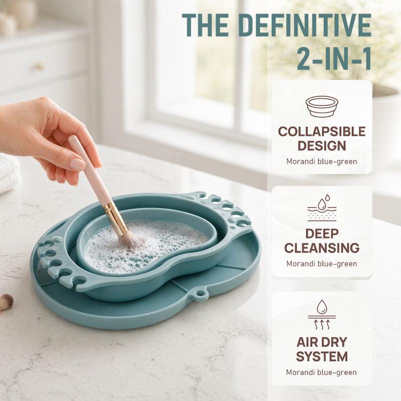 Collapsible Silicone Washing B - огляд і ціна Beauty Makeup Brushes