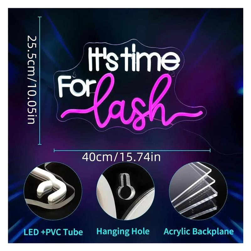 It's Time For Lash Neon Sign F - огляд і ціна Beauty Makeup Wallpaper