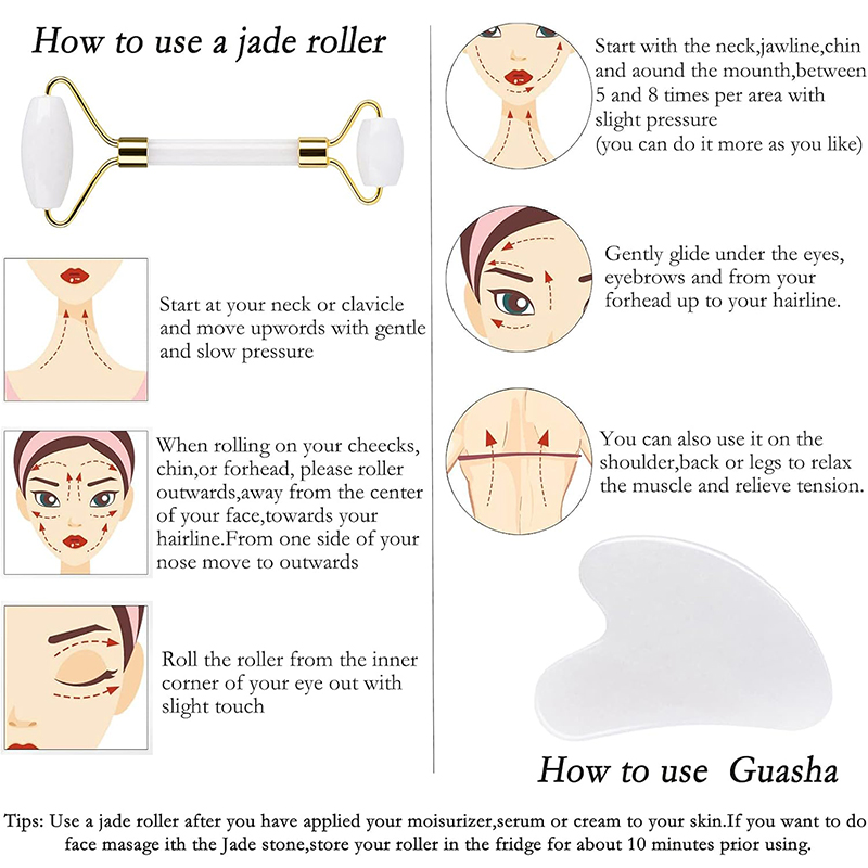 Natural Jade Roller Face Gua S - огляд і ціна Jade Roller Gua Sha