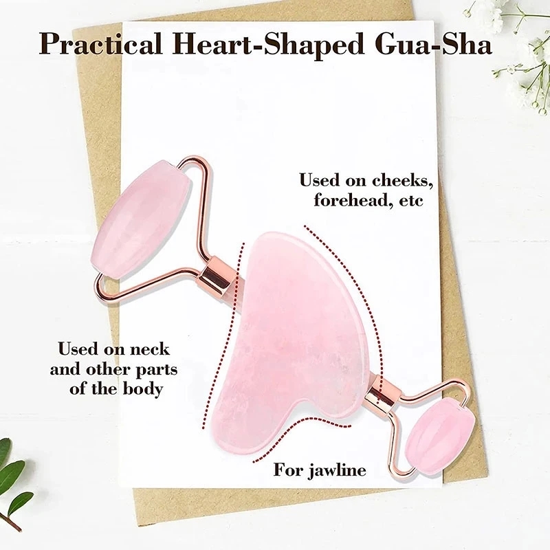 Rose Quartz Natural Jade Rolle - огляд і ціна Jade Roller Gua Sha