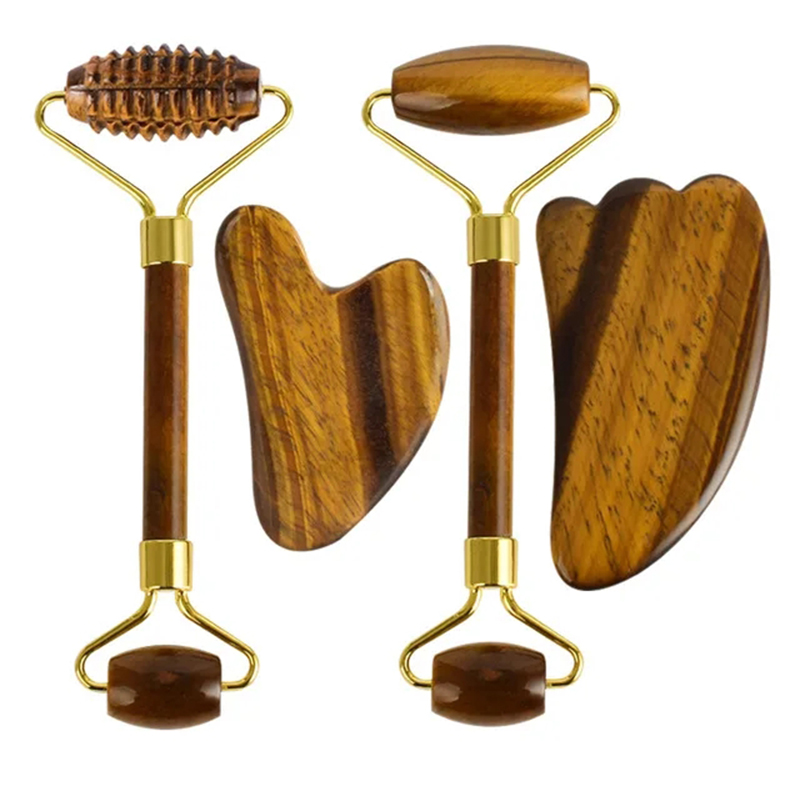 Natural Tiger Eye Jade Roller  - огляд і ціна Jade Roller Gua Sha