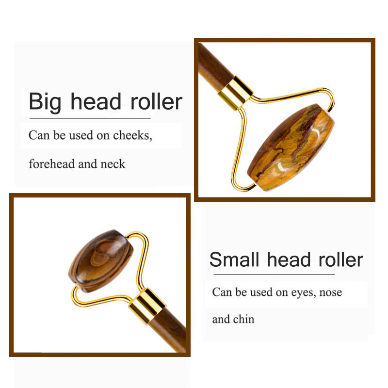 Natural Tiger Eye Jade Roller  - огляд і ціна Jade Roller Gua Sha