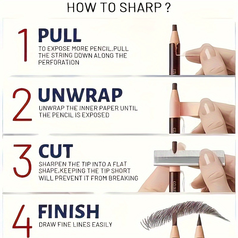 Tear Off Pull Line Eyebrow Pen - огляд і ціна Eyebrow Pomade Pencil