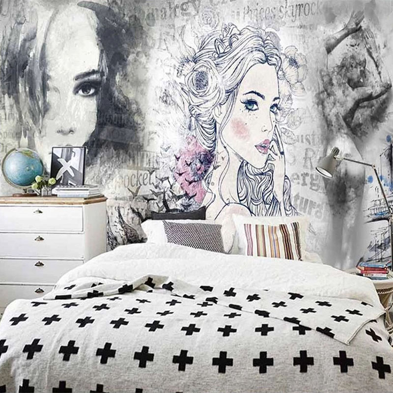Custom 3D Mural Retro Fashion  - огляд і ціна Beauty Makeup Wallpaper