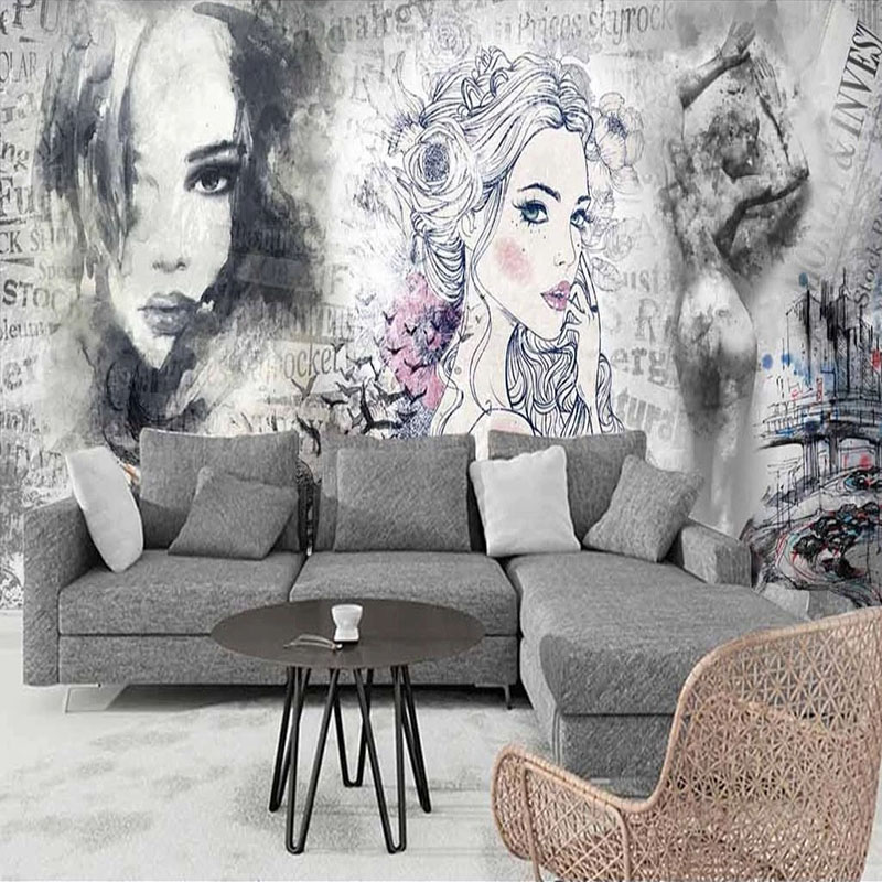 Custom 3D Mural Retro Fashion  - огляд і ціна Beauty Makeup Wallpaper