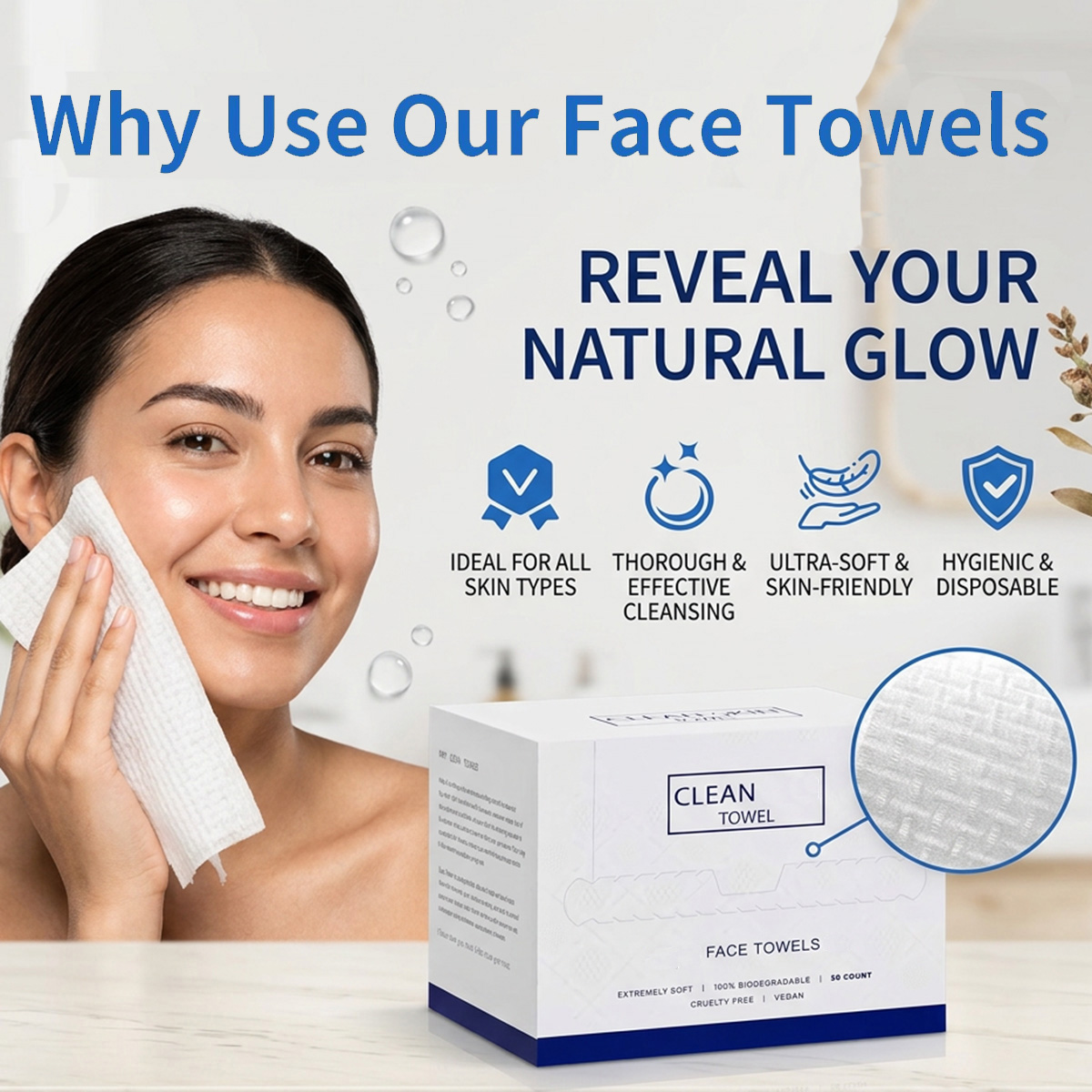 50Pcs/Box Disposable Face Towe - огляд і ціна Beauty Makeup Remover