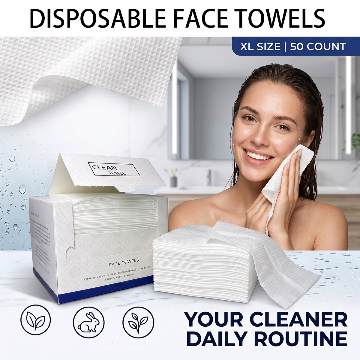 50Pcs/Box Disposable Face Towe - огляд і ціна Beauty Makeup Remover