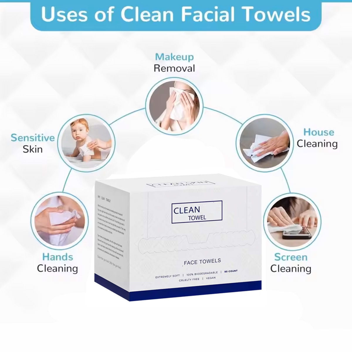 50Pcs/Box Disposable Face Towe - огляд і ціна Beauty Makeup Remover