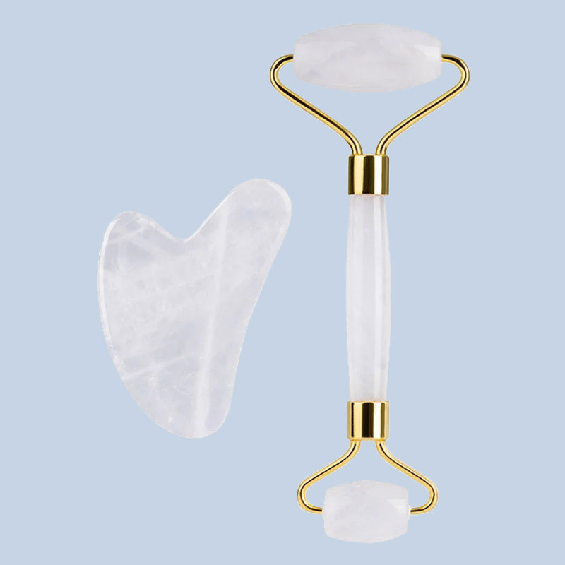 Natural White Crystal Face Mas - огляд і ціна Jade Roller Gua Sha