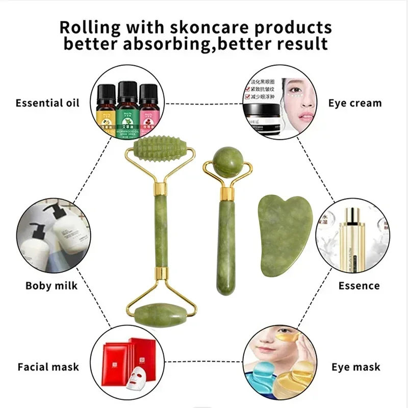 Natural Jade Roller Face Gua S - огляд і ціна Jade Roller Gua Sha