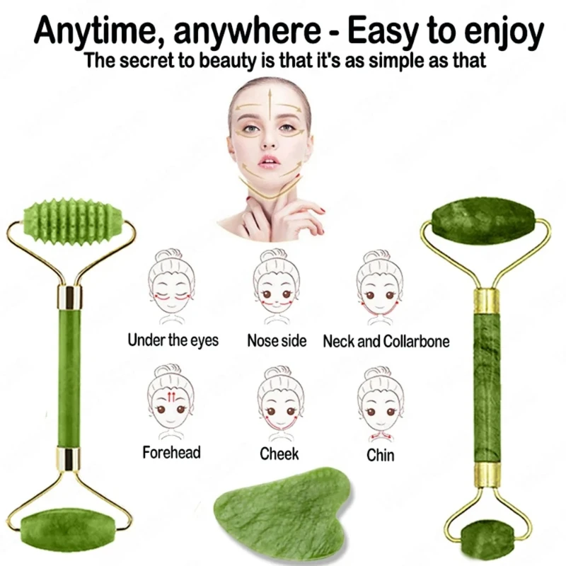 Natural Jade Roller Face Gua S - огляд і ціна Jade Roller Gua Sha