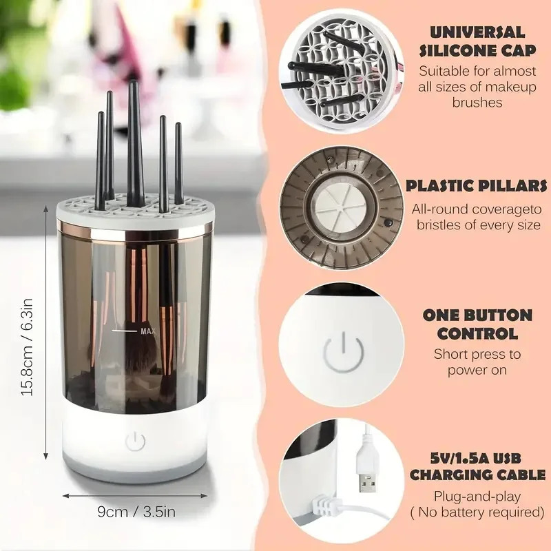 USB Plug Portable Electric Mak - огляд і ціна Makeup Brush Set