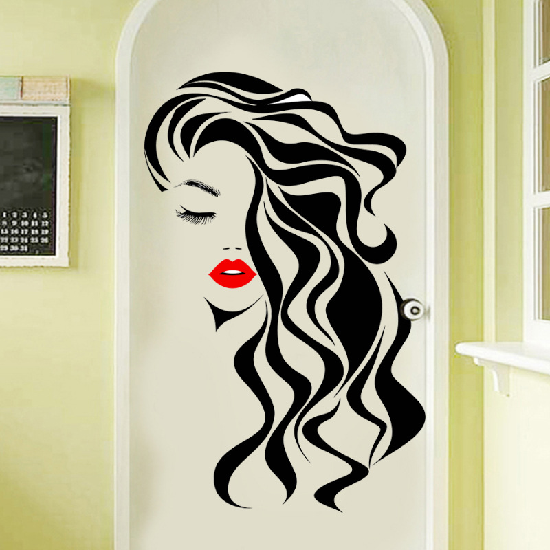 Fashion Female Face Wall Stick - огляд і ціна Beauty Makeup Wallpaper