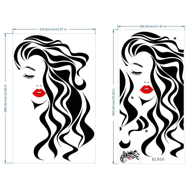 Fashion Female Face Wall Stick - огляд і ціна Beauty Makeup Wallpaper